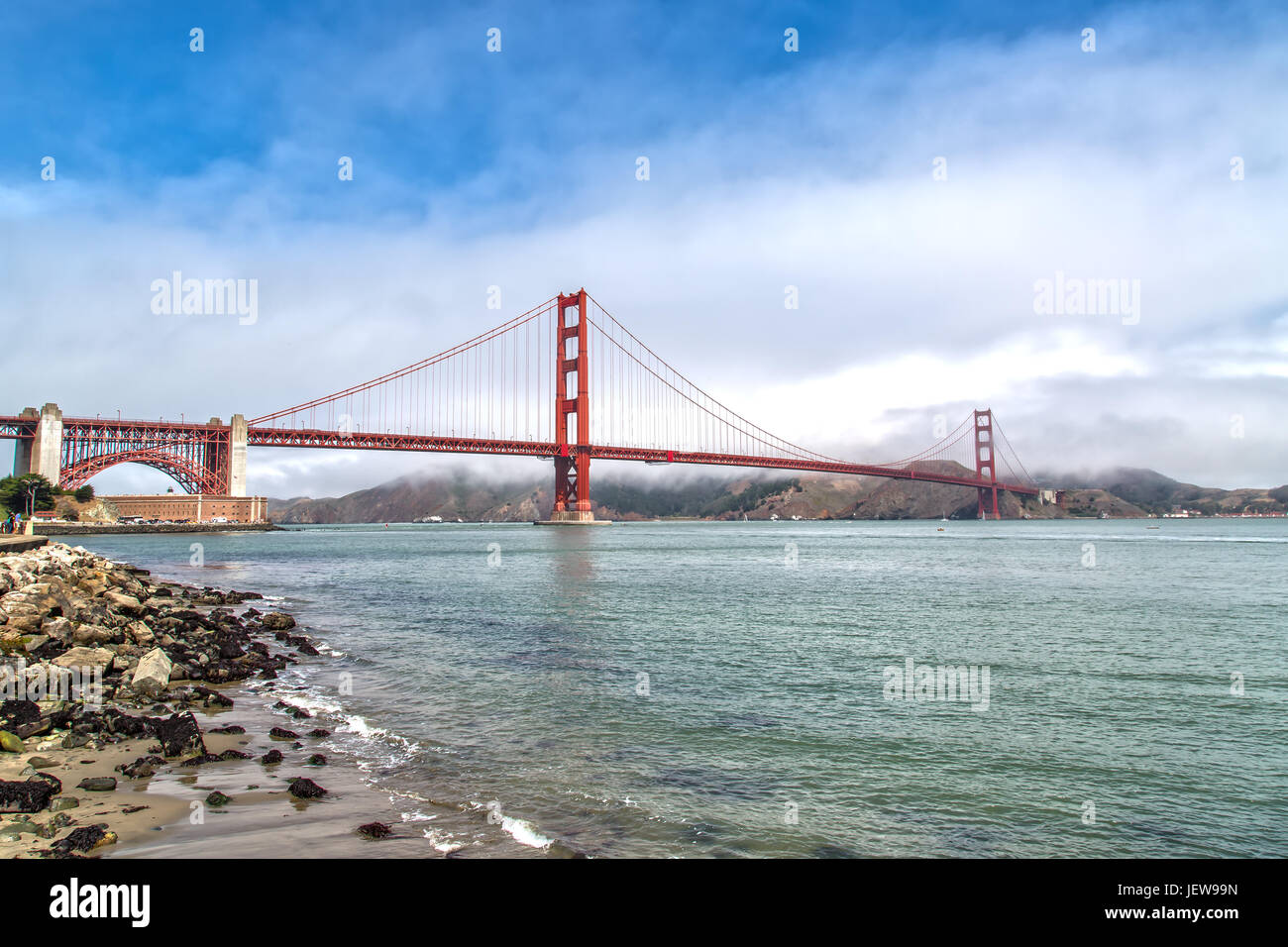 Die Golden Gate Bridge in San Francisco Stockfoto