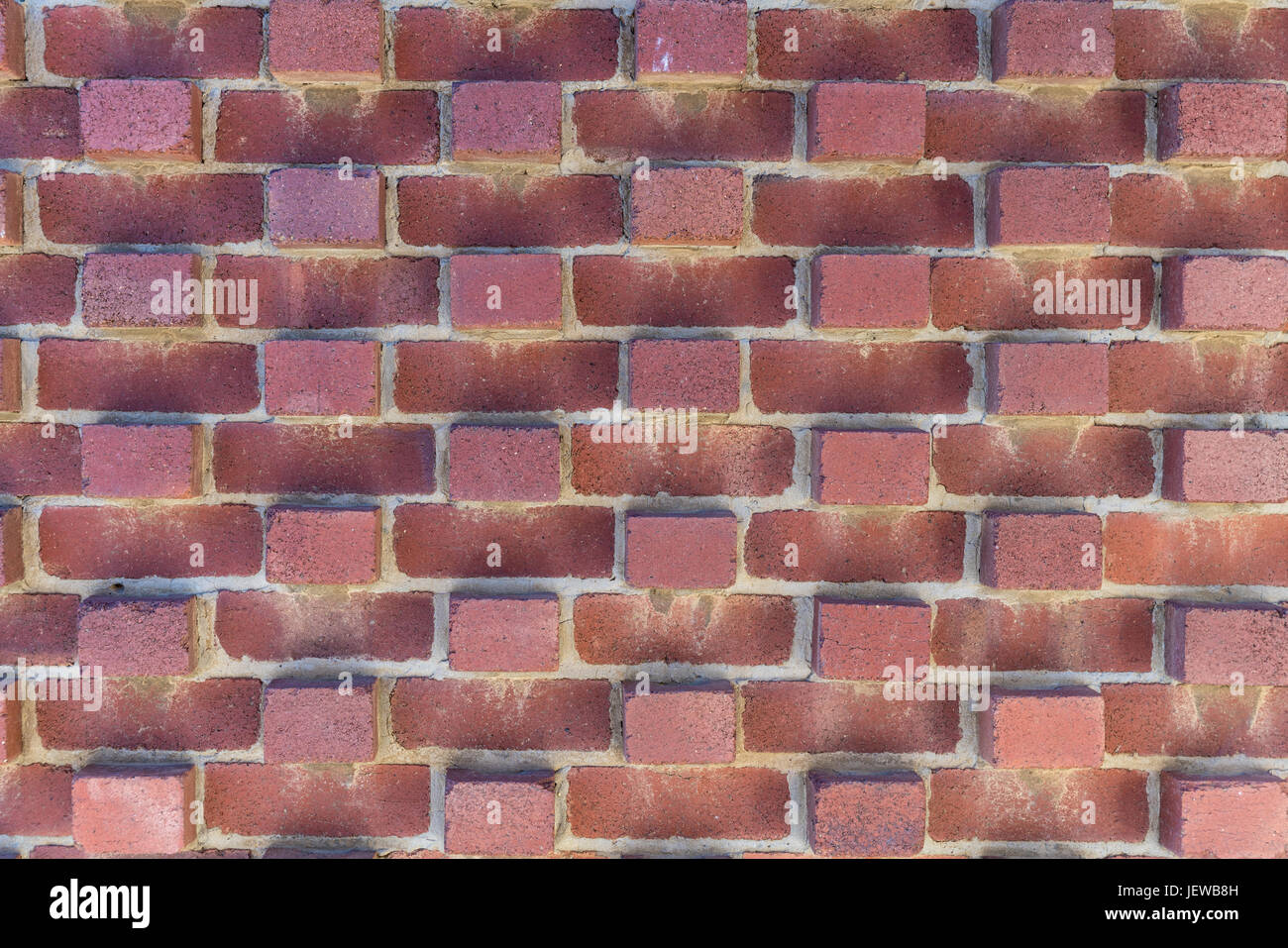 Hobart, Australien - 19.März. 2017: Tasmanien. Nahaufnahme eines Teils der roten Backsteinmauer zeigt Muster der überstehenden Ziegel. Stockfoto