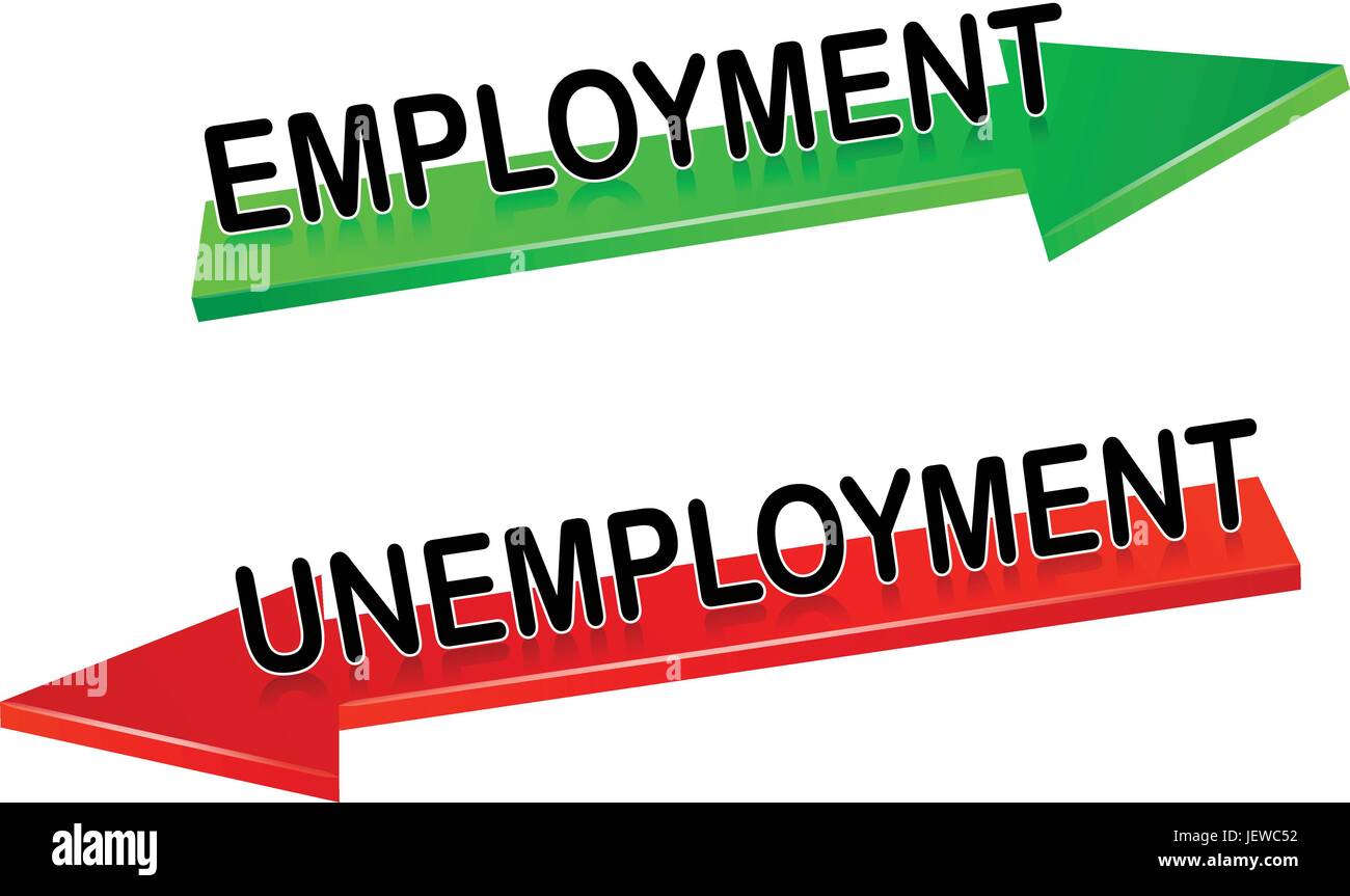 Arbeit, Arbeitslosigkeit, Rekrutierung, Erwerbstätige, Arbeitslose, Arbeit, Arbeit, Beschäftigung, Stock Vektor