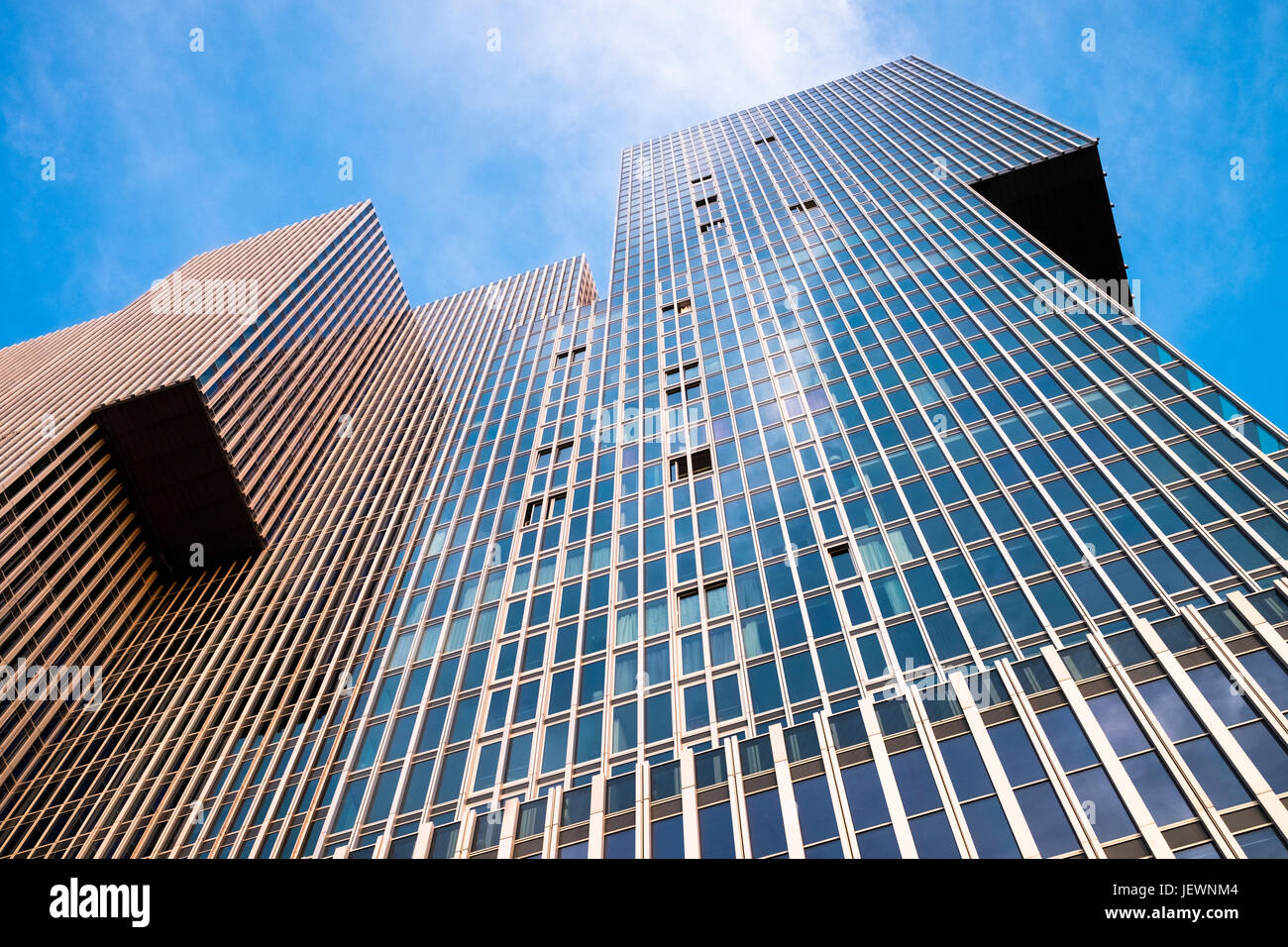 Moderne zeitgenössische Architektur, De Rotterdam vertikale Stadt, Rotterdam, Niederlande. Stockfoto