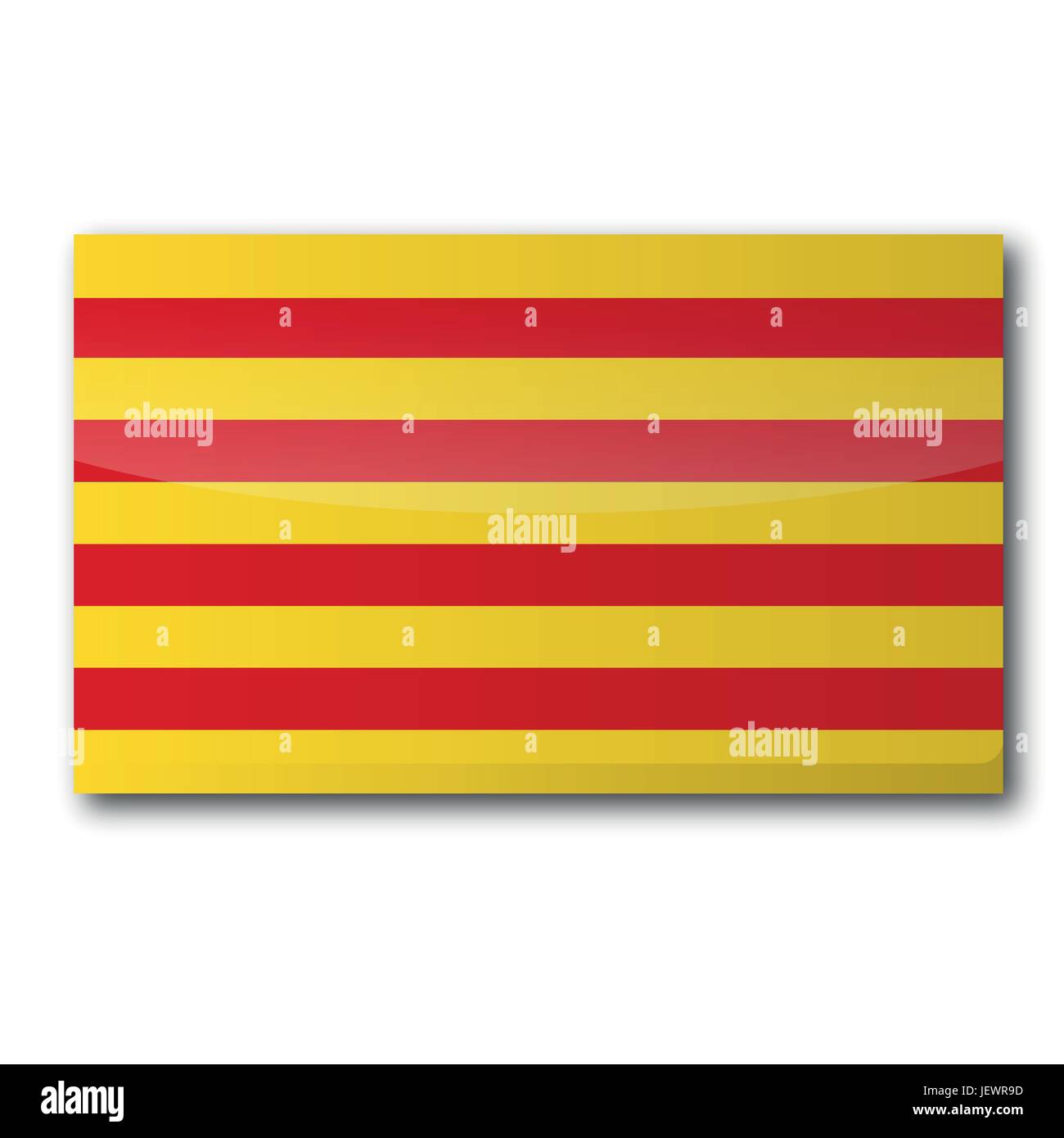 Flagge von Katalonien Stock Vektor