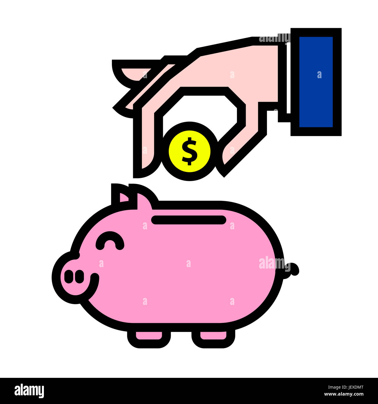 Sparschwein Geld sparen Stockfoto
