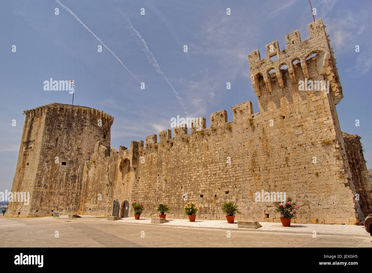 Burg in Trogir, in der Nähe von Split, Kroatien. Stockfoto
