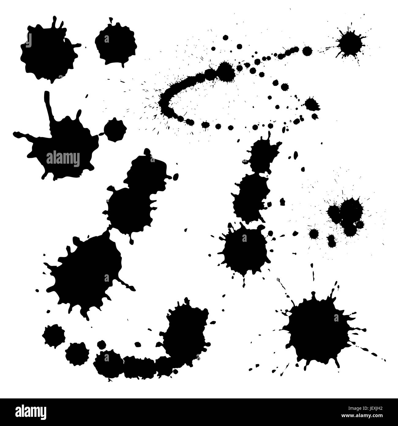 Element, Vektor, Flecken, Spritzer, Tinte, Design, Flüssigkeit, Kunst, isoliert, Farbe, Stock Vektor