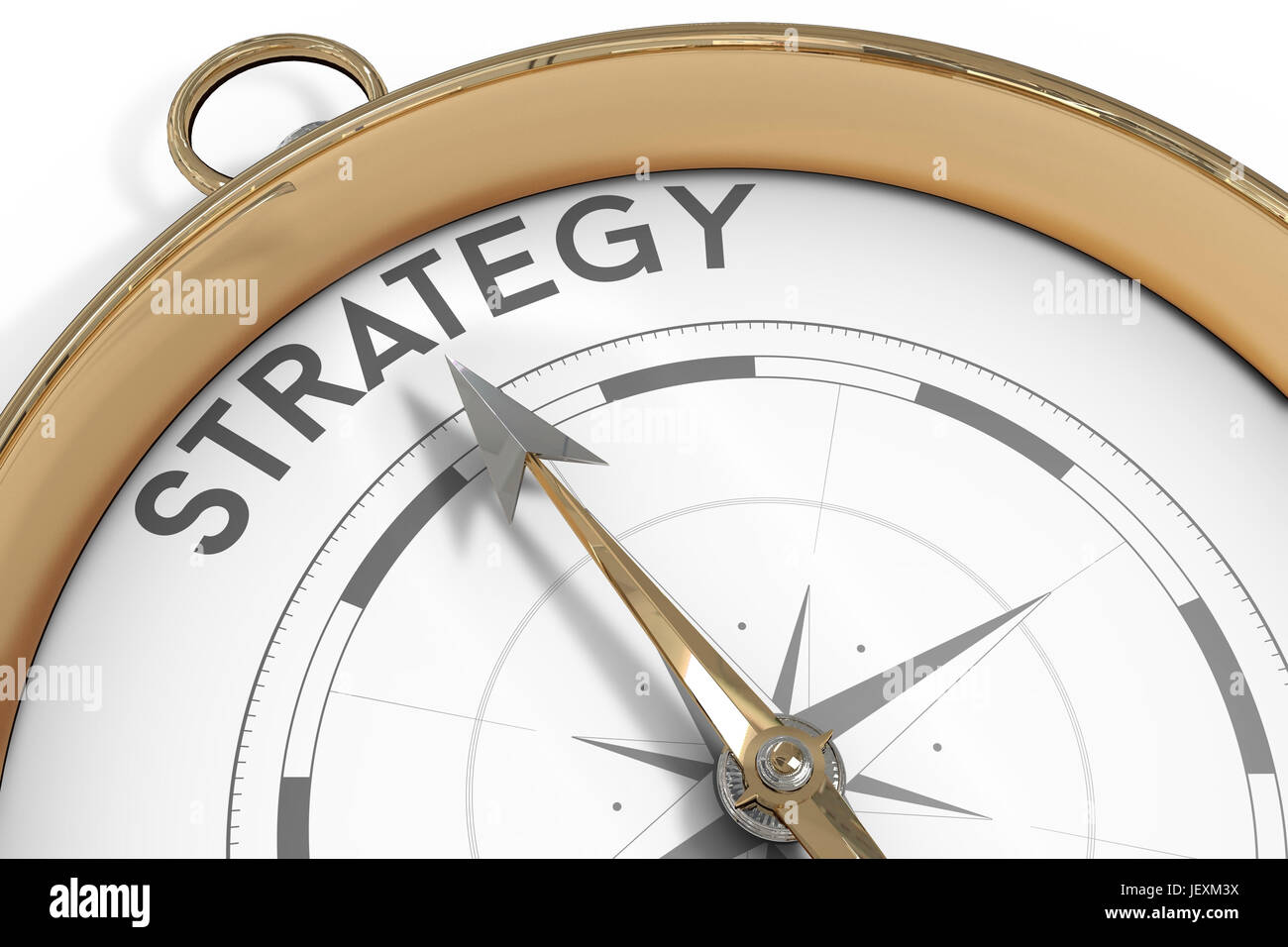 Kompass auf Strategie Stockfoto