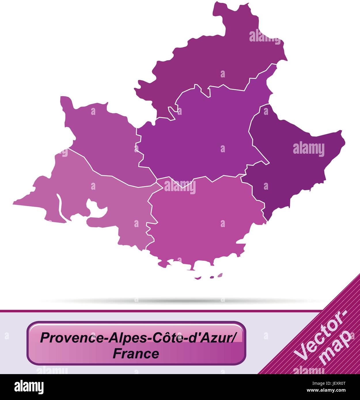 Provencealpesc? tedazur Karte von tedazur provencealpesc? Stock Vektor