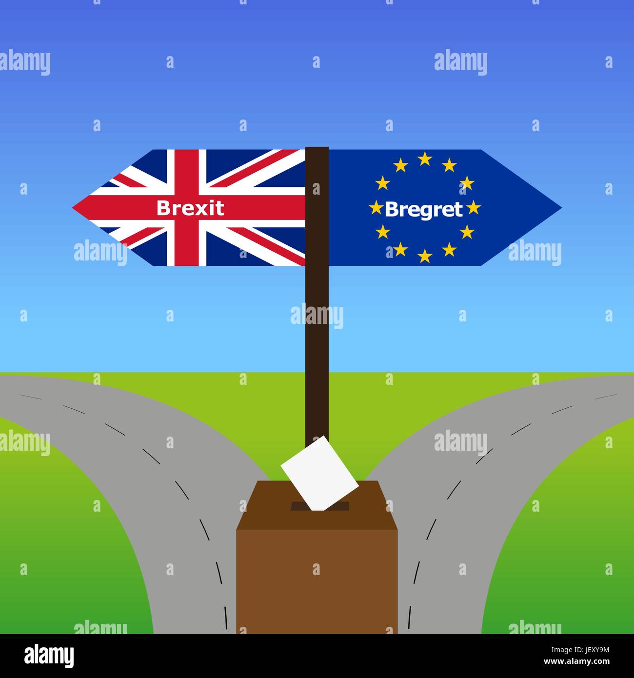 Brexit und Bregret Stock Vektor