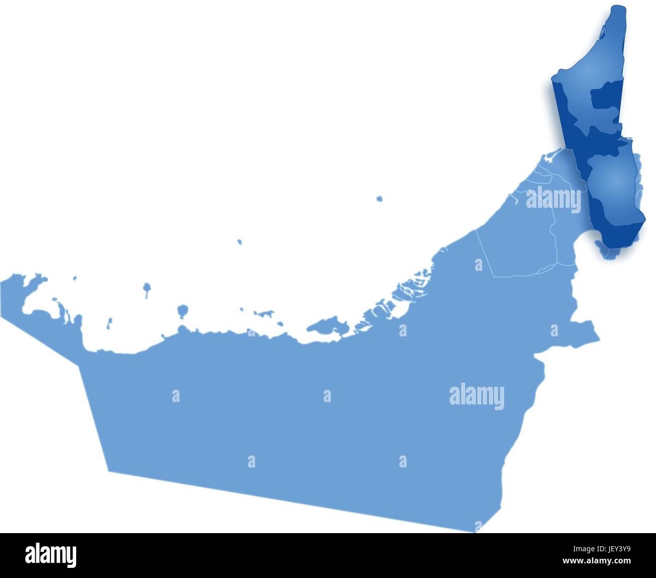 politische, Arabische, Golf, Pull, Arabien, Land, Emirate, sieben, Staat, Region, Stock Vektor