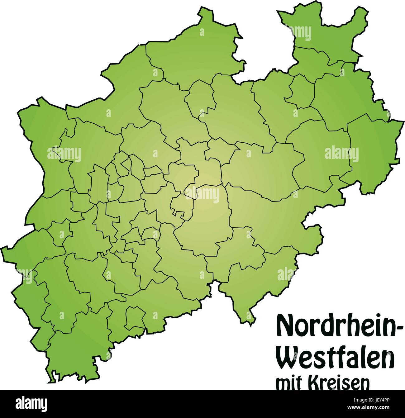 Nordrheinwestfalenkarte nordrhein Stock Vektor