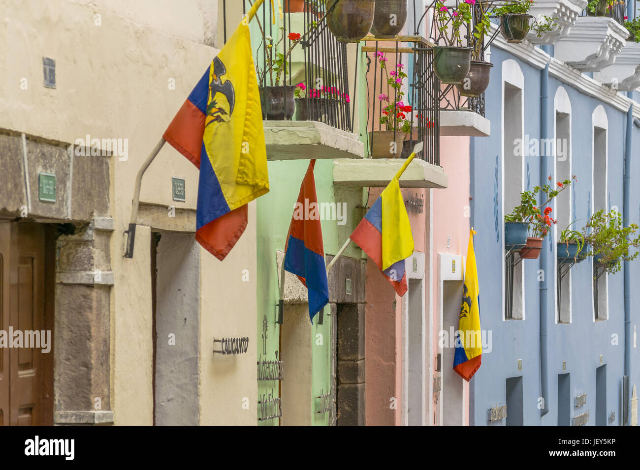 La Ronda Quito Ecuador Stockfoto