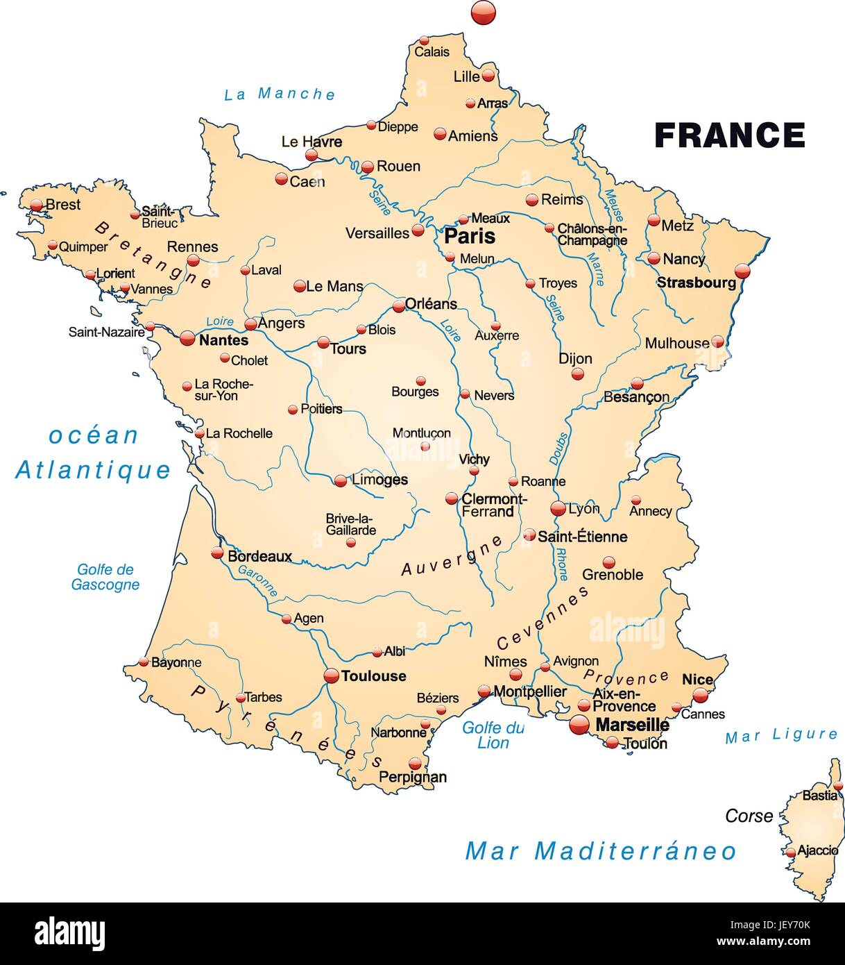 Orange In Frankreich Karte