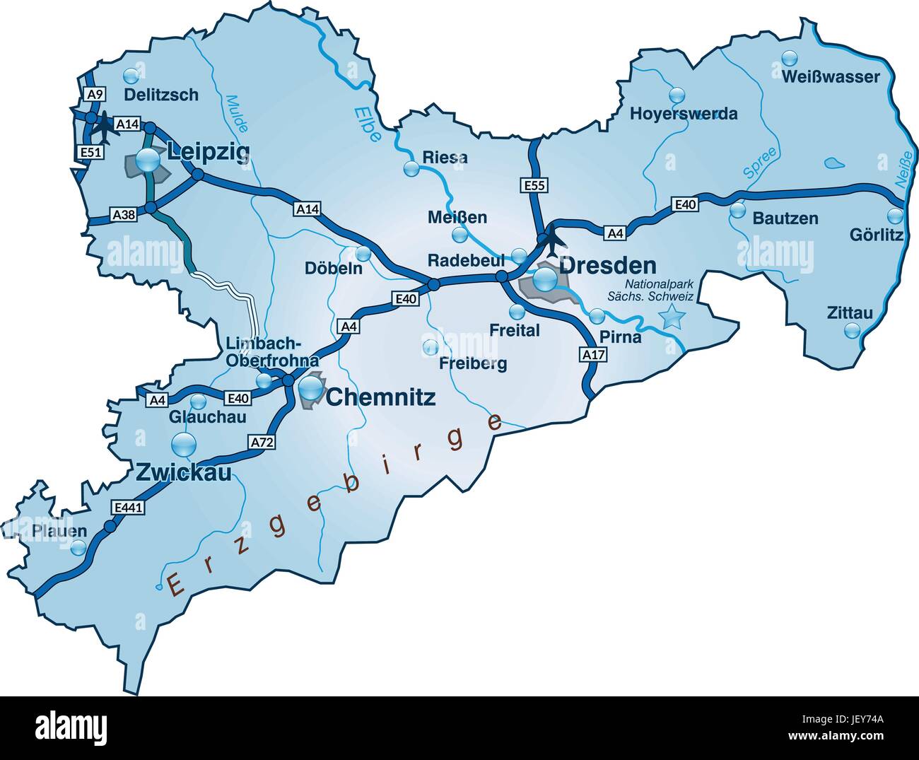 Verkehr, Transport, Sachsen, Autobahn, Autobahn, Karte, Staat