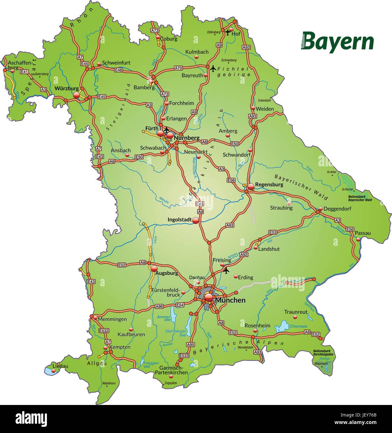 Modell, Design, Projekt, Konzept, Plan, Entwurf, Verkehr, Transport, Bayern, Stock Vektor