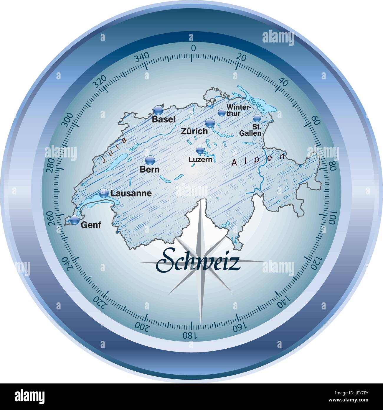 Karte, Atlas, Karte der Welt, Karte, Schweiz, Karte, Gliederung, Grenzen, Atlas, Stock Vektor