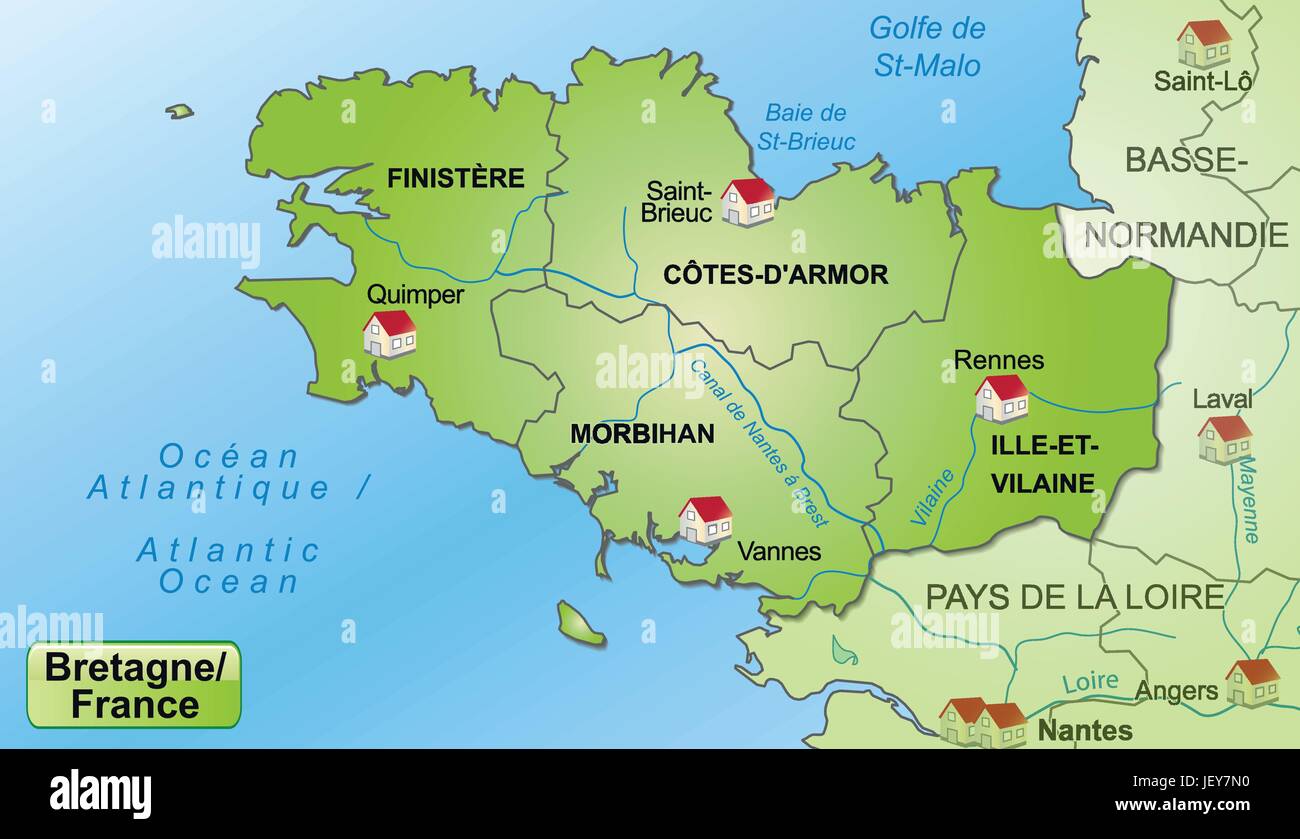 Mappa di bretagne Fotos und Bildmaterial in hoher Auflösung Alamy