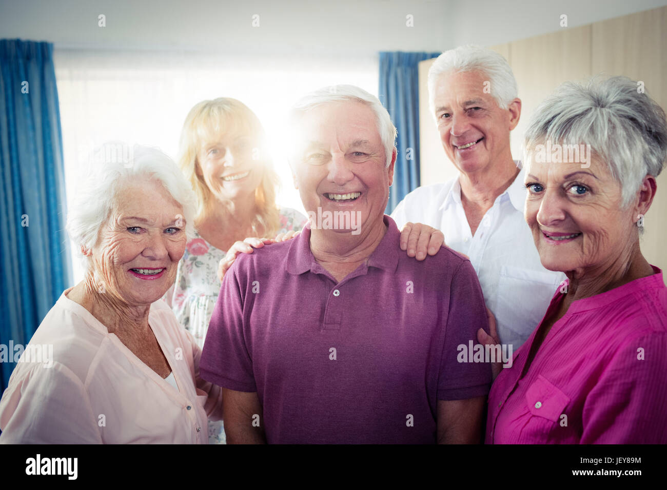 Porträt einer Gruppe von Senioren Stockfoto