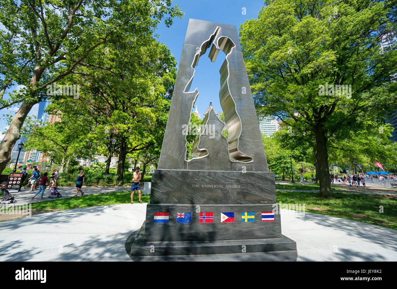 New York Korean War Veterans Memorial im Battery Park Stockfoto