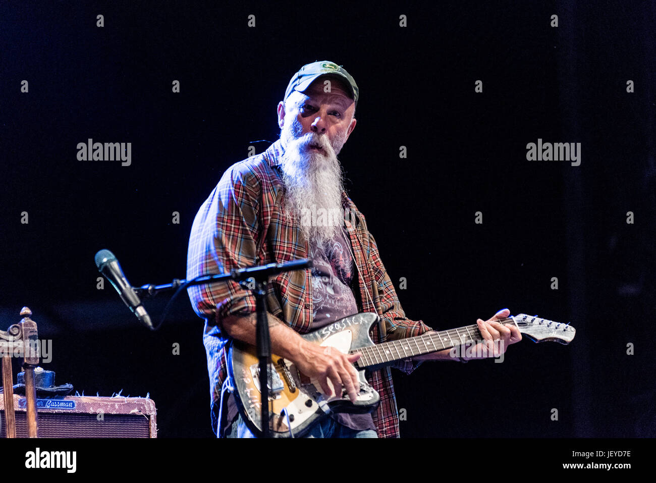 2017 bärtigen Theorie Festival - Tag 3 - Aufführungen und Atmosphäre mit: Seasick Steve Where: Lichfield, Derbyshire, Großbritannien wenn: 27. Mai 2017 Credit: WENN.com Stockfoto