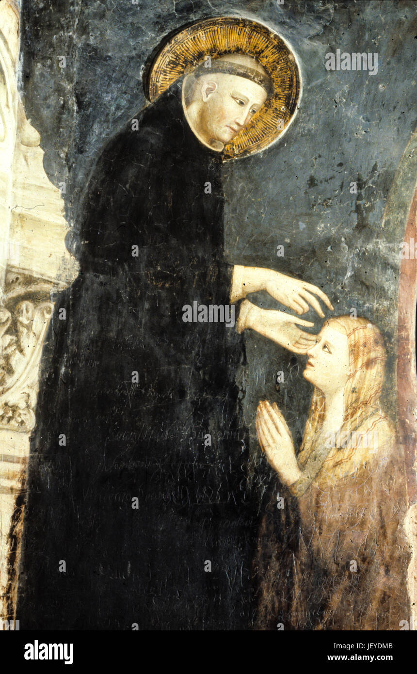 Nikolaus von Tolentino, Cappellone di San Nicola, Tolentino Stockfoto