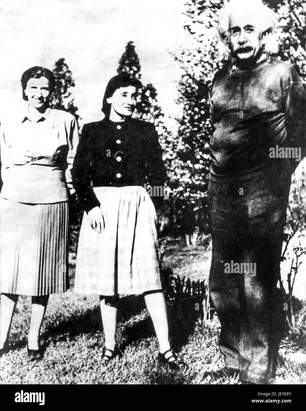 Albert Einstein, Tochter Margot und Helen Dukas, 1947 Stockfoto