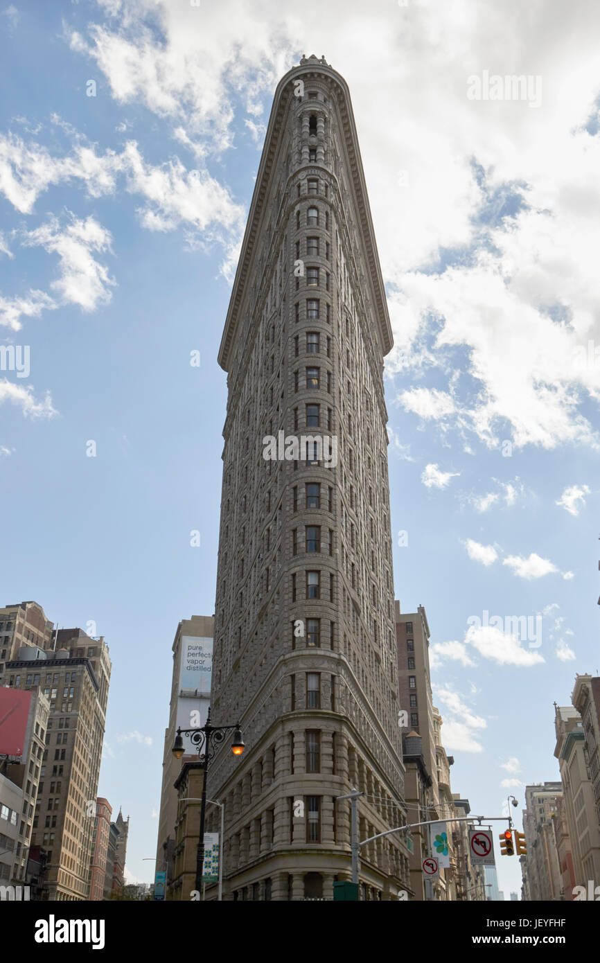 Flatiron Gebäude Bezirk New York City USA Stockfoto