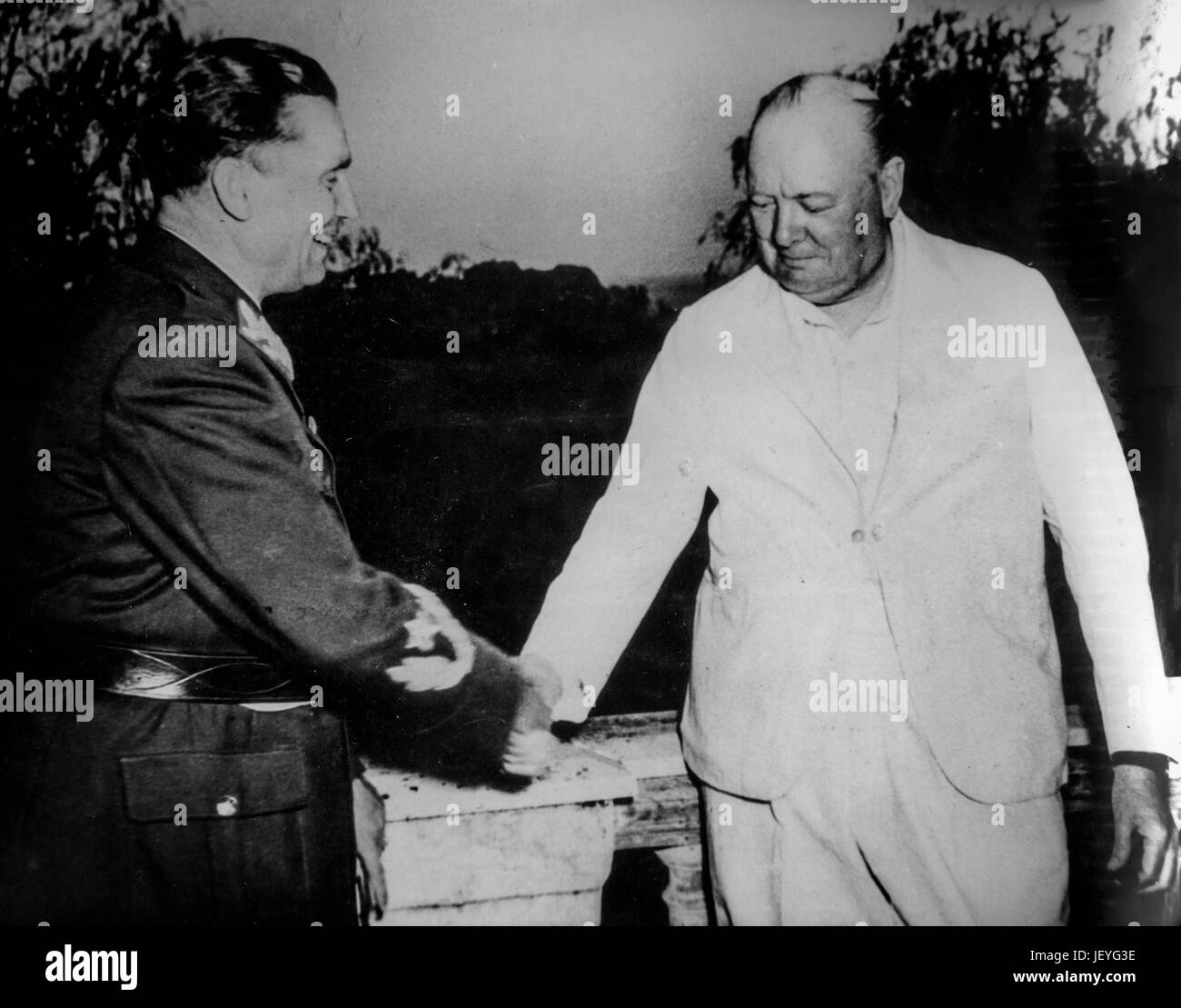 Winston Churchill, Marschall Tito, 1944 Stockfoto