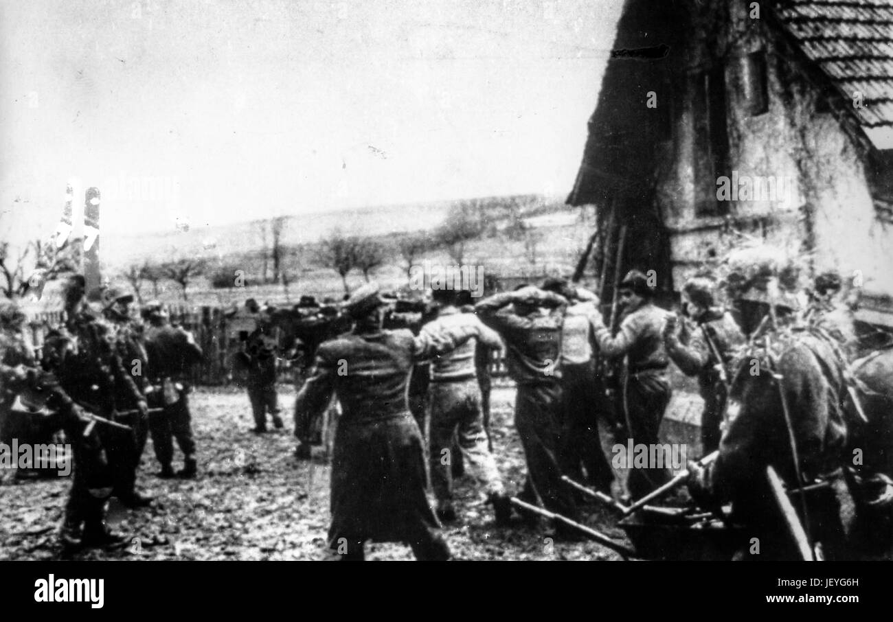 Deutschen Überfall im Piemont, Zweiter Weltkrieg, 1944 Stockfoto