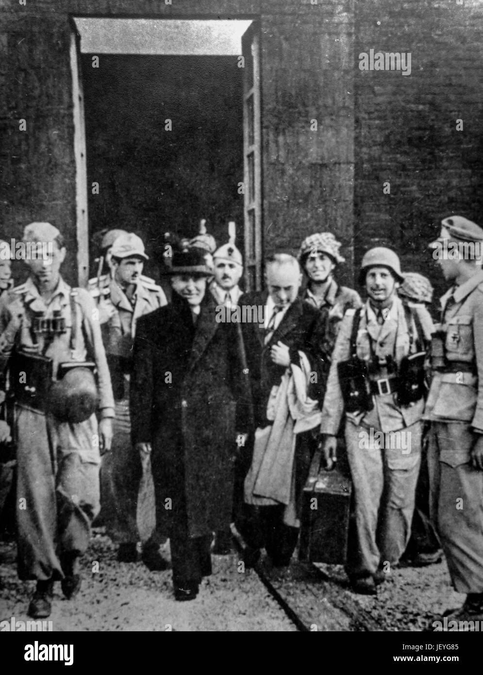 Benito Mussolini durch die deutschen 1943 befreit Stockfoto