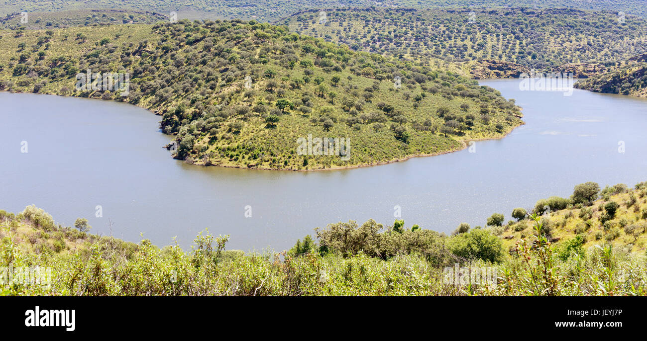 Provinz Cáceres, Extremadura, Spanien.  Jose Maria de Oriol-Alcantara II Reservoir. Stockfoto