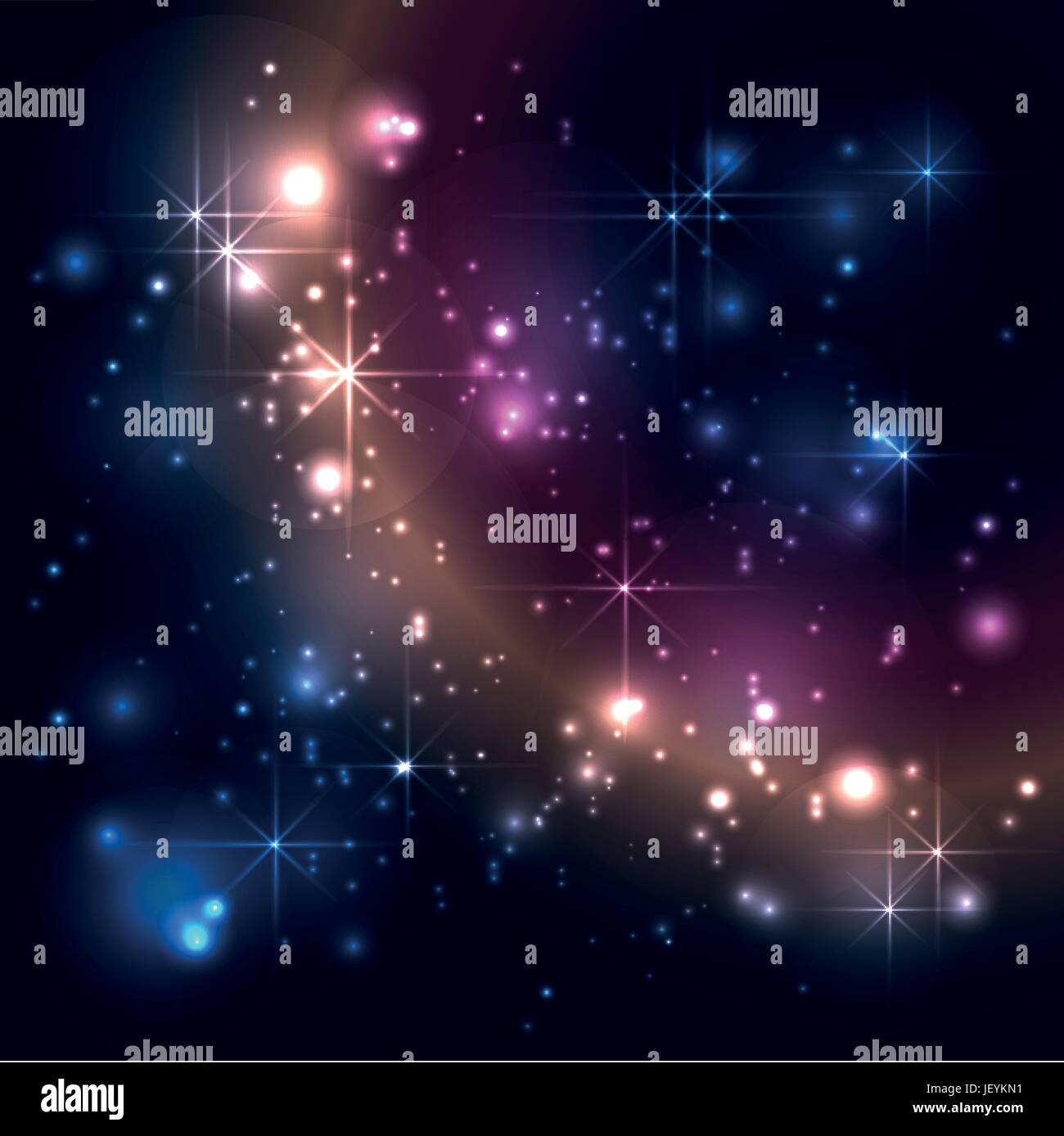 Universum, Galaxie mit Sternen, abstrakte Vektor Stock Vektor