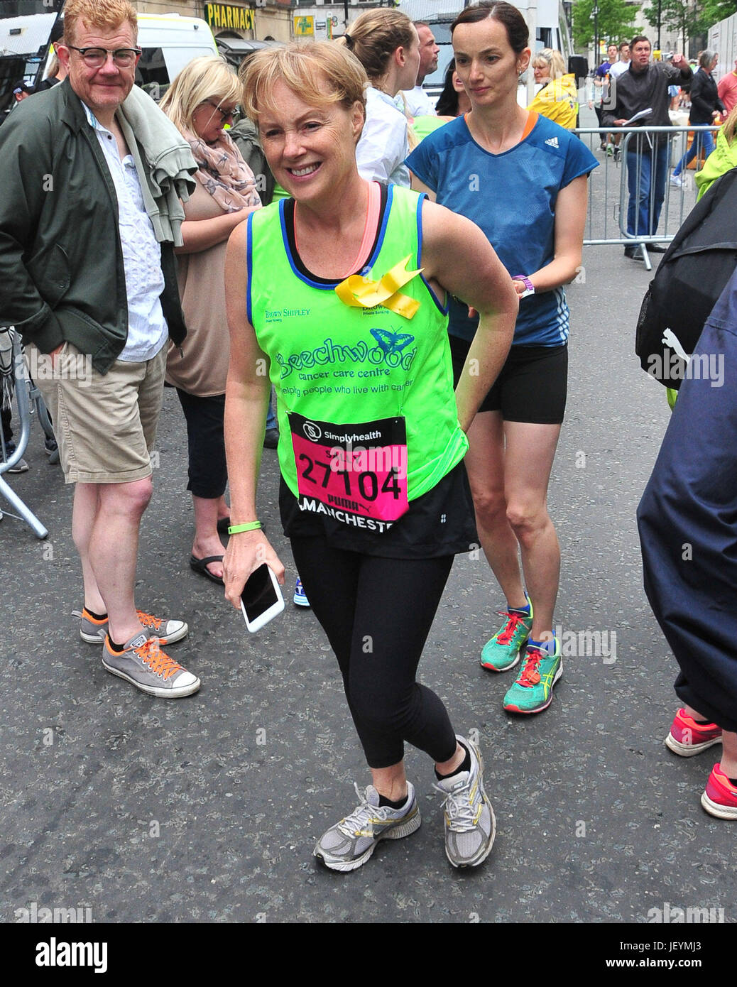 Prominenz aus Coronation Street und Emmerdale teilnehmen in der Great Manchester laufen Featuring: Sally Lindsey wo: Liverpool, Vereinigtes Königreich bei: Kredit-28. Mai 2017: Tim Edwards/WENN.com Stockfoto
