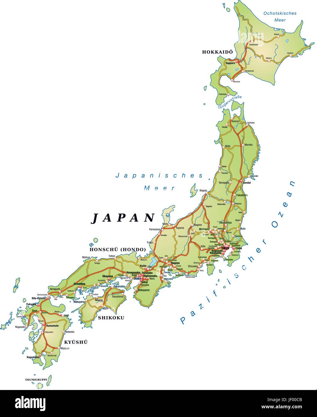 Verkehr, Transport, Grenze, Autobahn, Autobahn, Karte, Japan