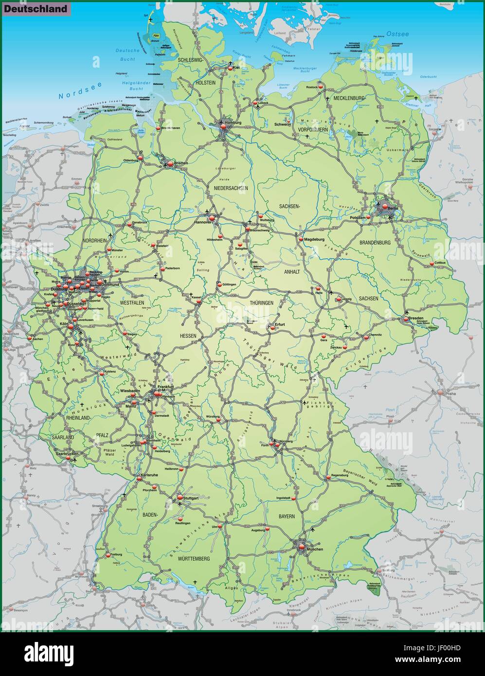 Verkehr, Transport, Autobahn, Autobahn, Karte, Staat, Schnellstrassen