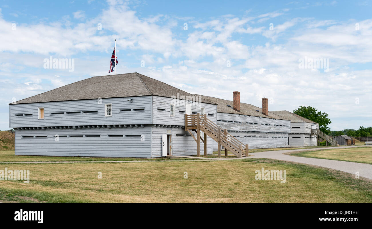 Gebäude in Fort George in Ontario, Kanada Stockfoto