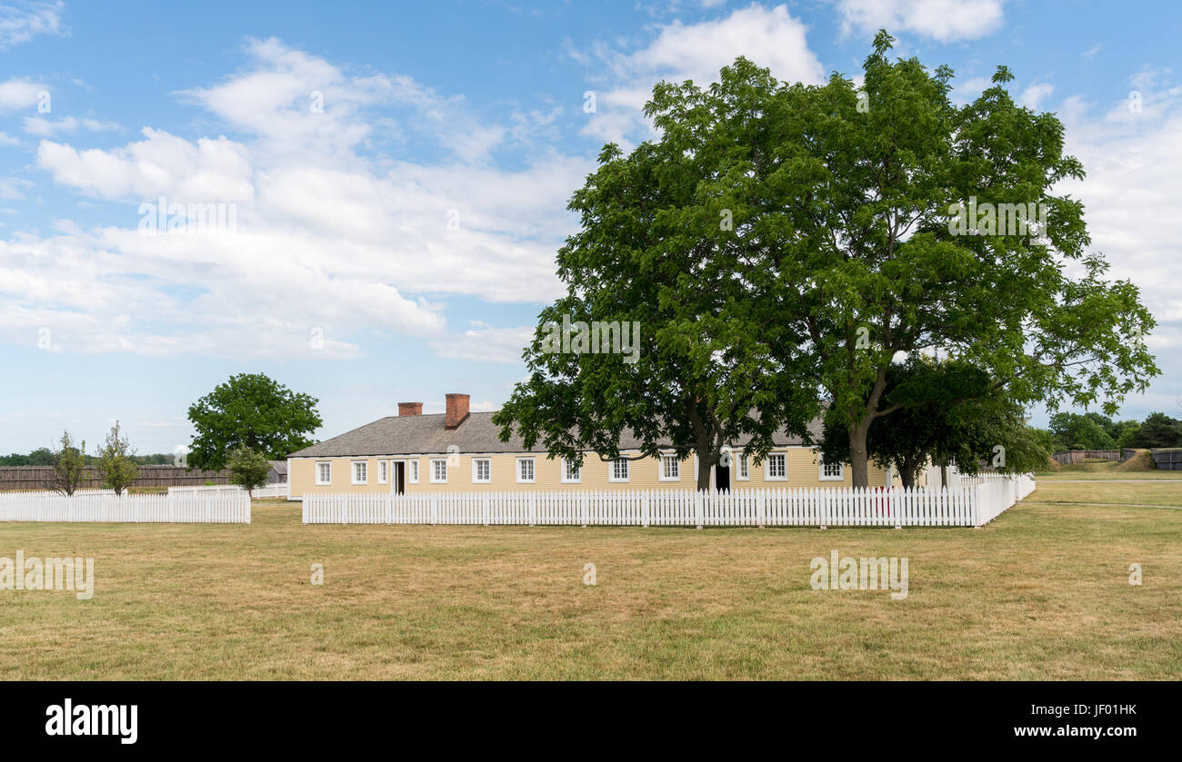 Gebäude in Fort George in Ontario, Kanada Stockfoto