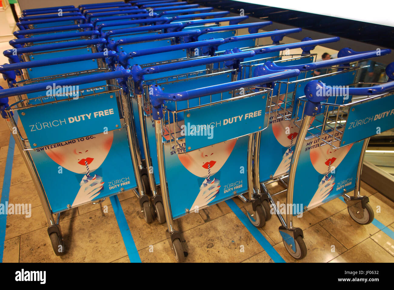 Gesamtansicht des Flughafen Zürich, Schweiz Stockfoto