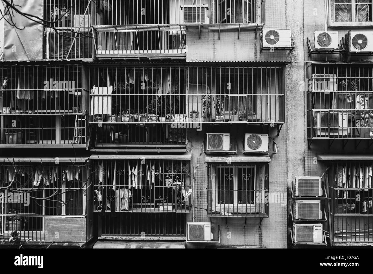 16. Juni 2017 - Macau: Alte Wohnblock in Macau Stockfoto