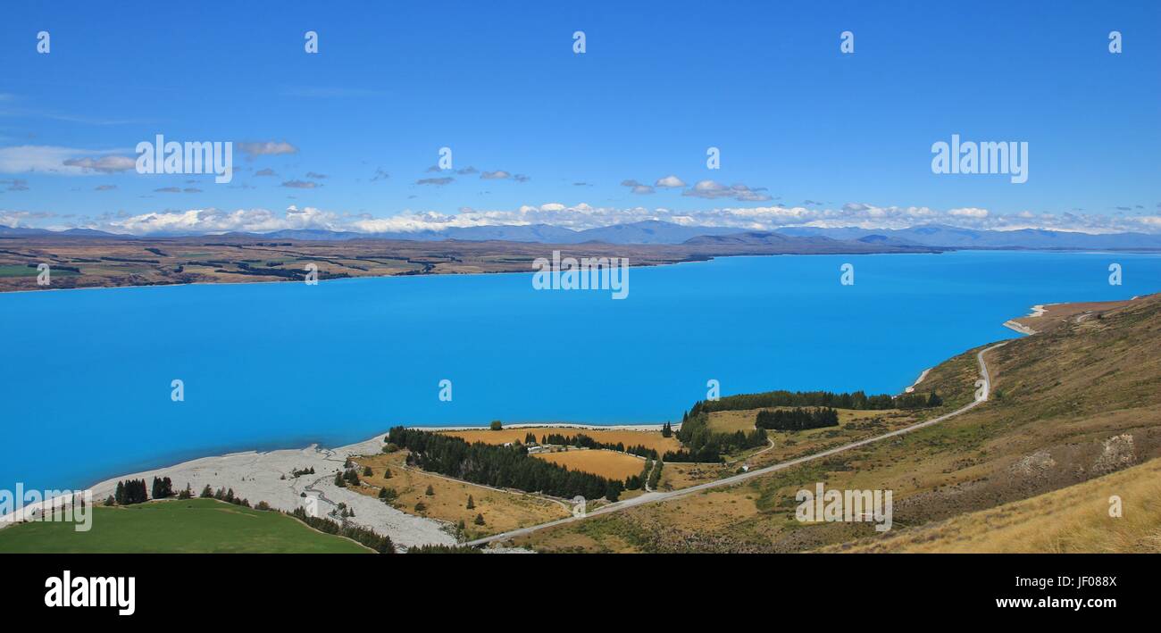 Blue Lake Pukaki Stockfoto