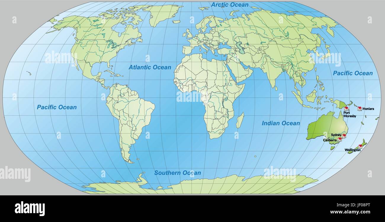 Karte, Atlas, Karte der Welt, Karte, Australien, Karte, Gliederung, Globus, Planeten, Stock Vektor