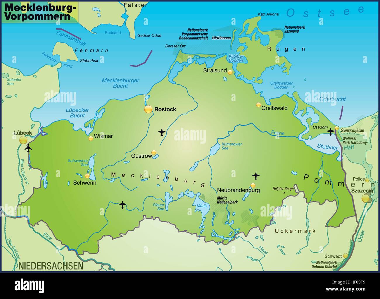Karte, Atlas, Karte der Welt, Karte, Mecklenburg, Karte, Western, Staat, Atlas, Stock Vektor