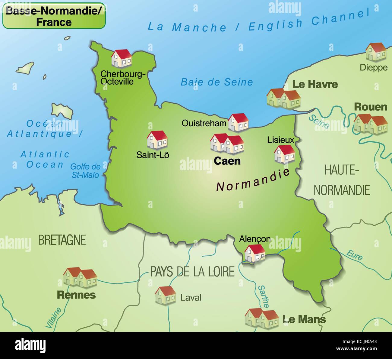 Normandy map -Fotos und -Bildmaterial in hoher Auflösung - Seite 2 - Alamy