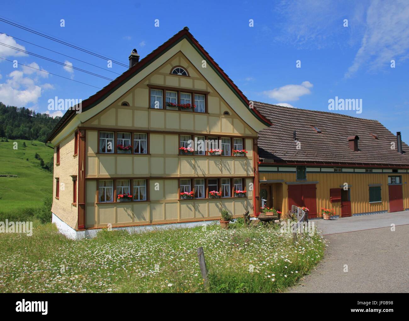 Altes Haus in Appenzell Kanton Stockfoto