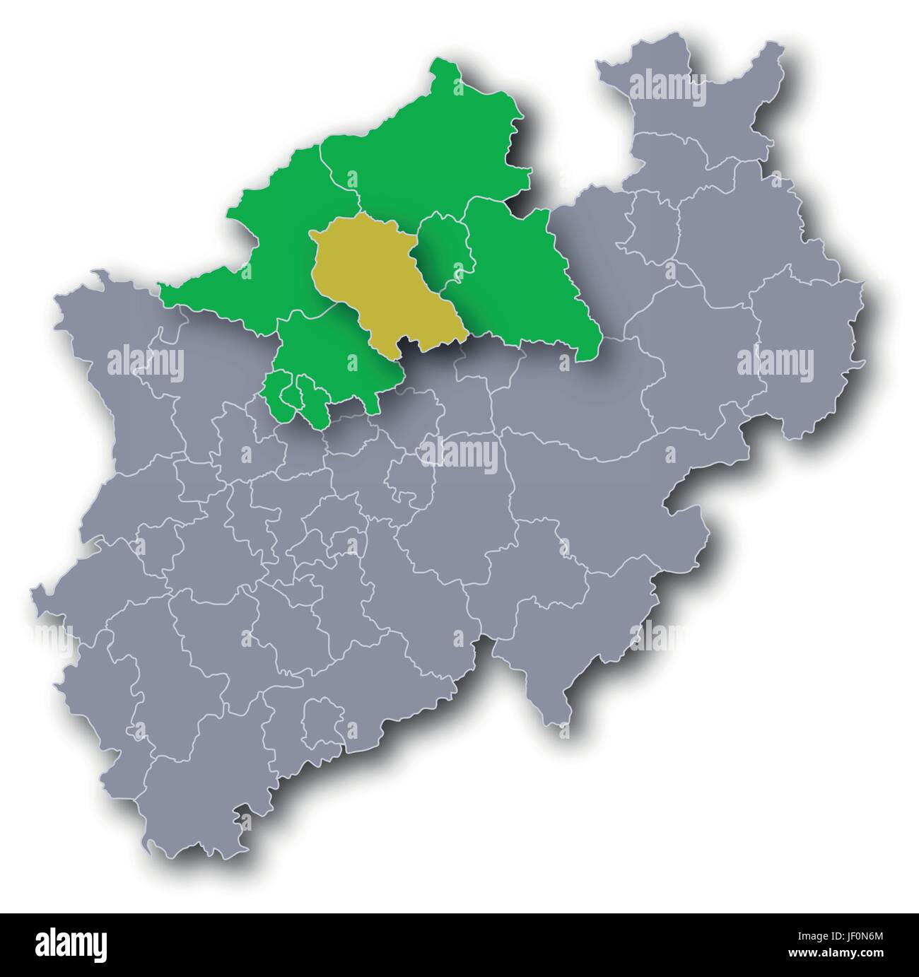 Region von Mnster mit dem Bezirk coesfeld Stock Vektor