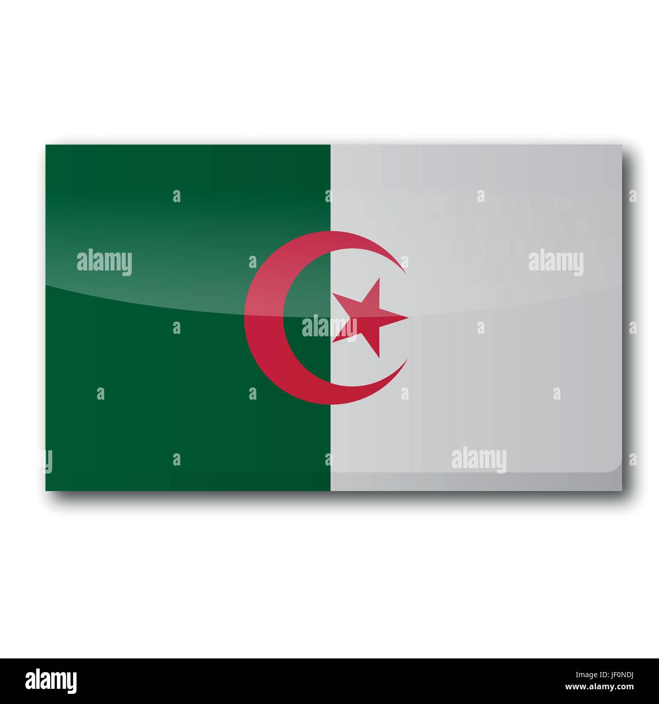 Flagge Algerien Stock Vektor