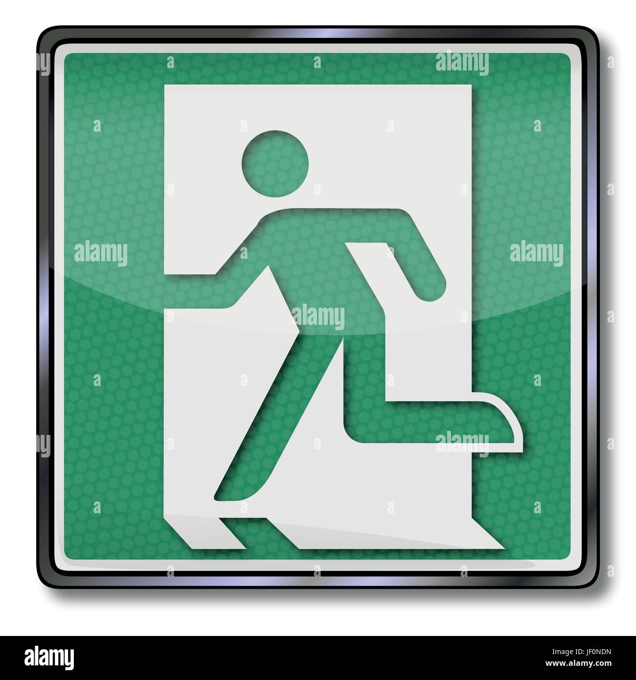 Ausfahrt mit Rettungs- und Fluchtwege Stock Vektor