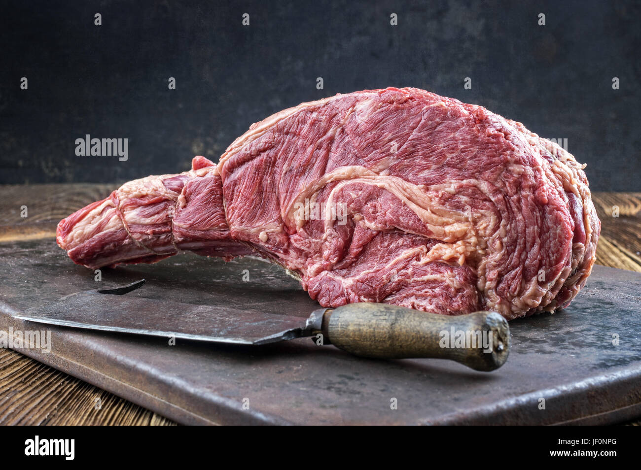 Trocken im Alter von Kobe Tomahawk Steak Stockfoto