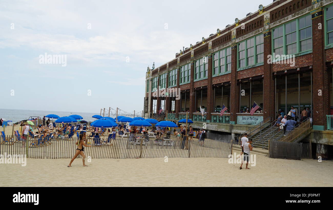 Strand in Asbury Park, New Jersey Stockfoto