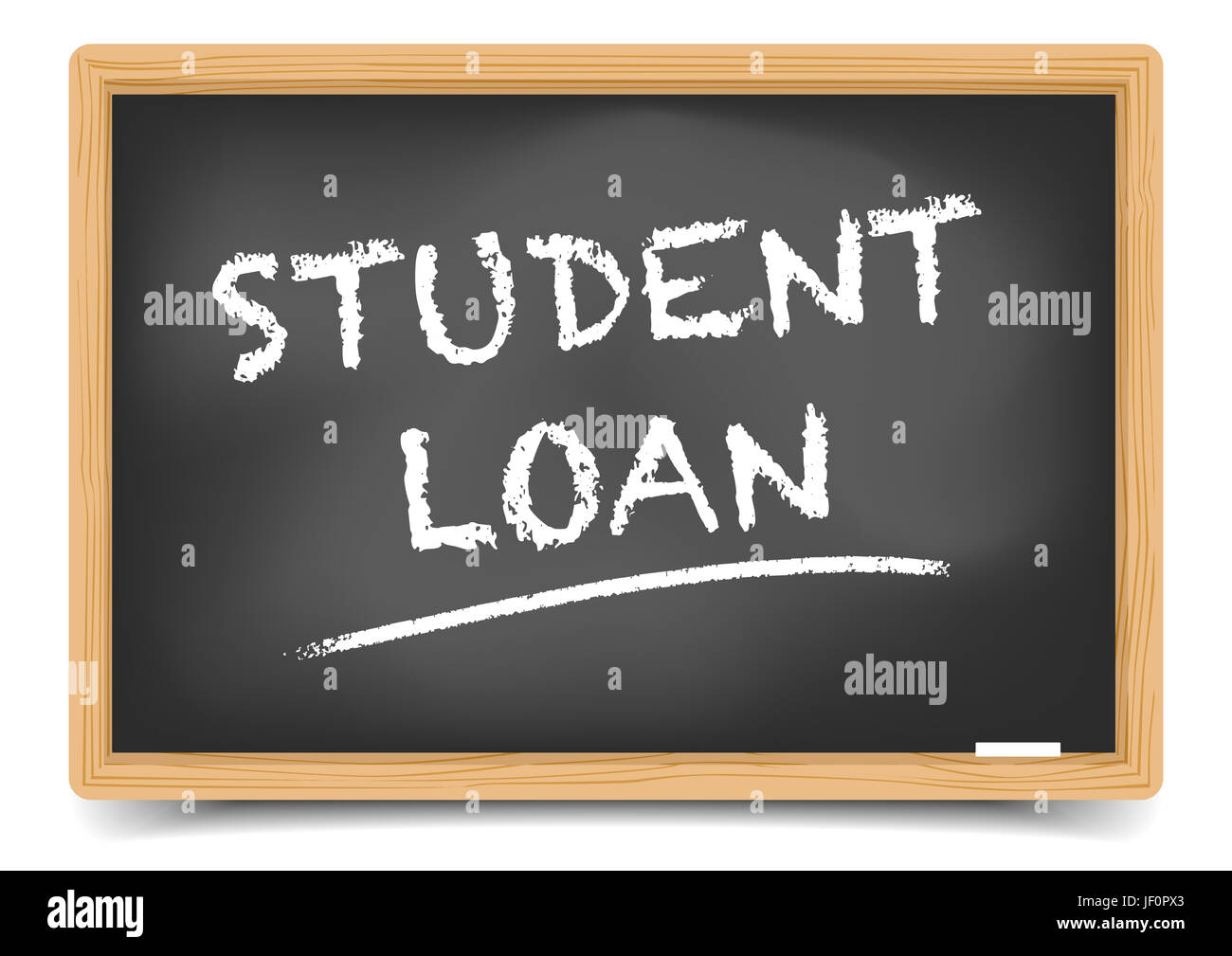 Blackboard Student Loan Stockfoto