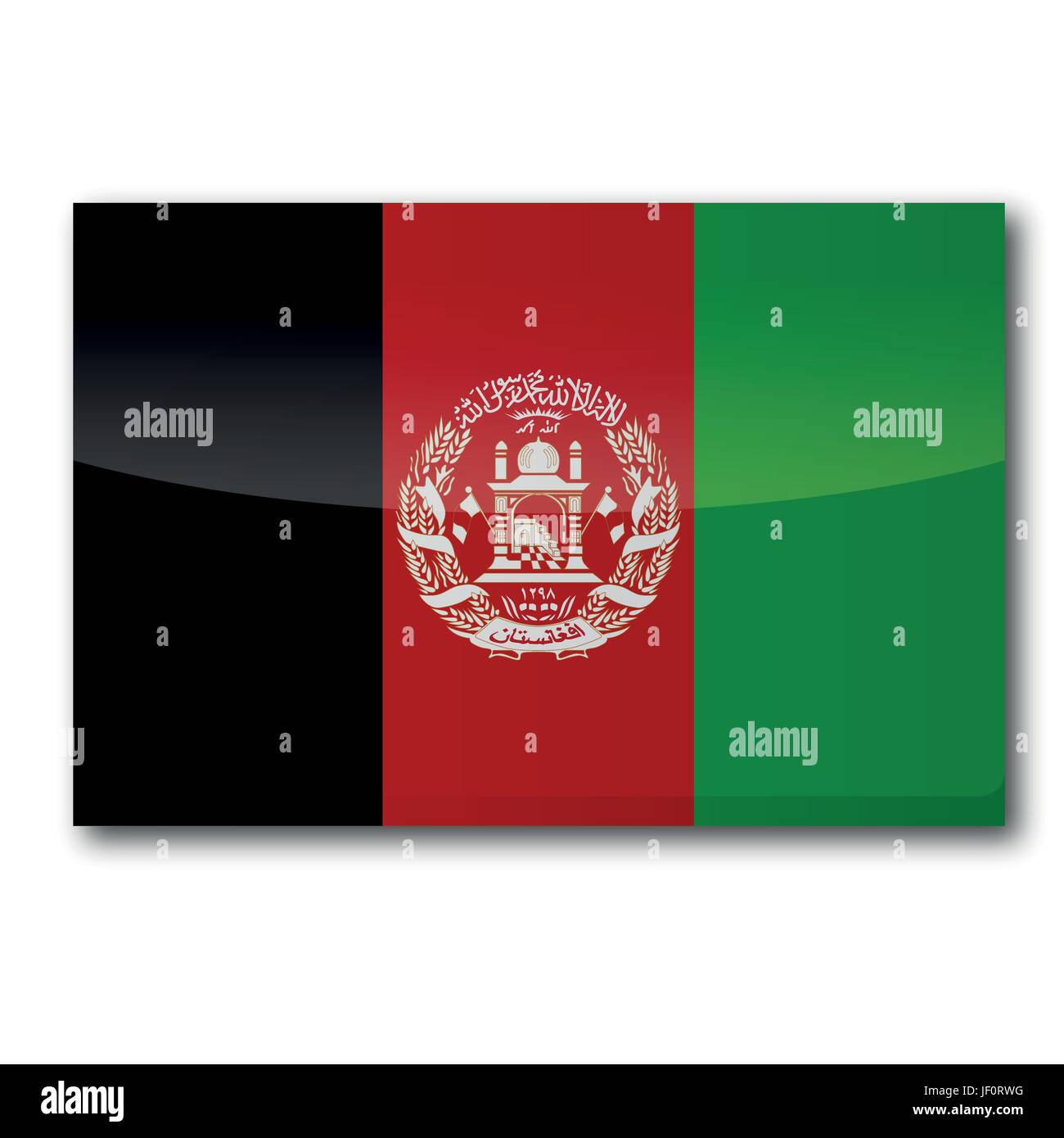 Flagge afghanistan Stock Vektor