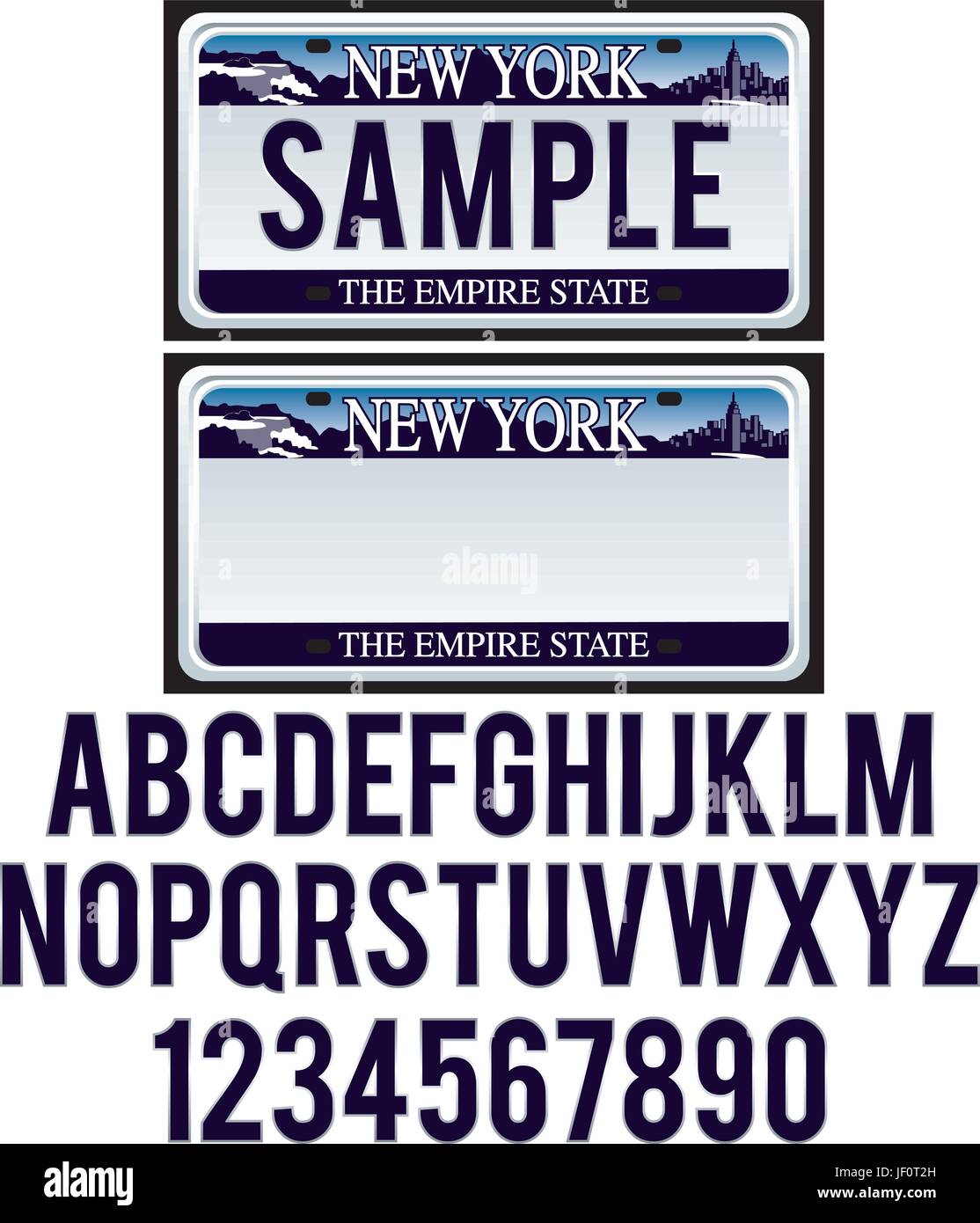 Nummernschild new york Stock Vektor